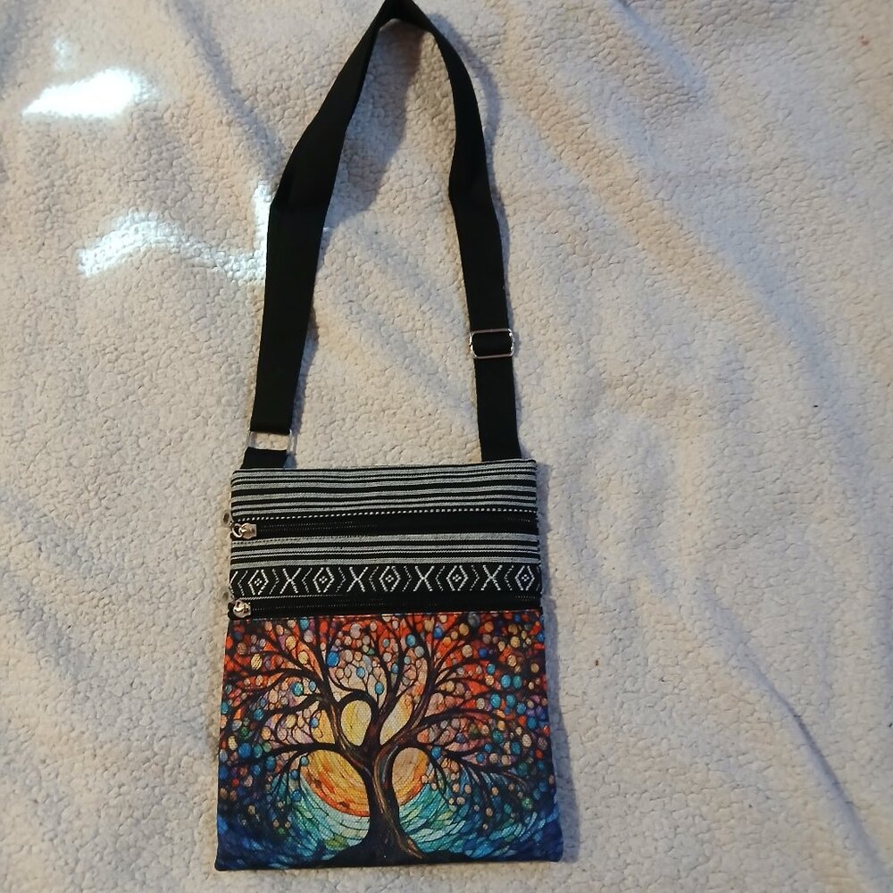 Women's Stained Glass Tree Of Life Crossbody Bag